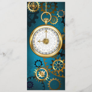 Steampunk turquoise Background with Gears Program