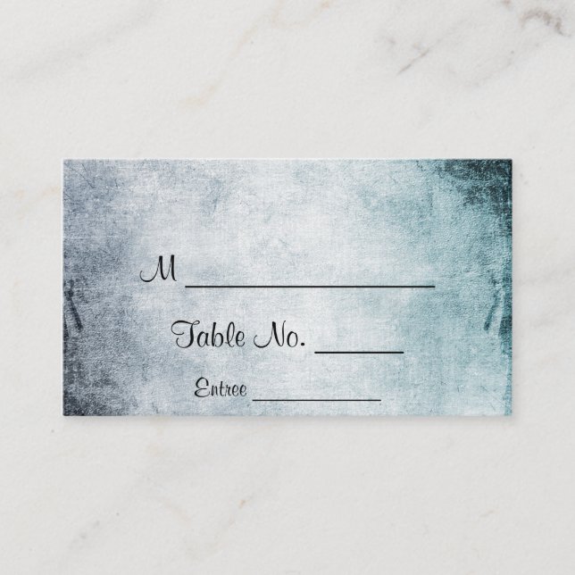 Steampunk Turquoise Coeur Mariage Cartes de Place (Devant)