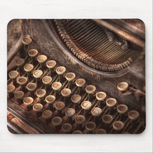 Steampunk - Typewriter - Too tuckered to type Mouse Pad
