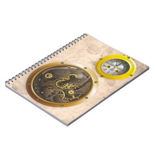 Steampunk Uhr Notebook