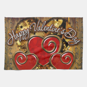 Steampunk Valentine 3 Serviette de cuisine