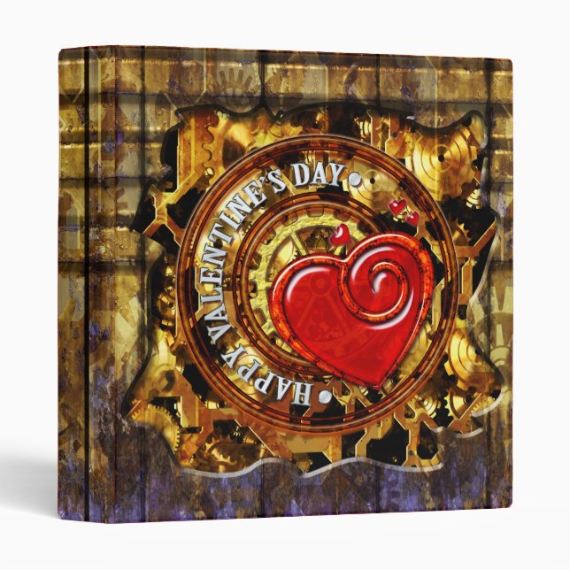 Steampunk Valentine's Day 1B Classeurs Options (Devant/Côté)