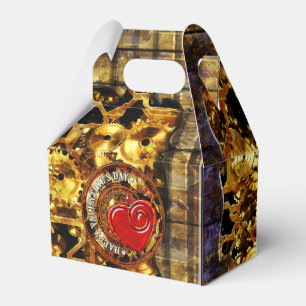 Steampunk Valentine's Day 1B Tent Favour Box Favor Box