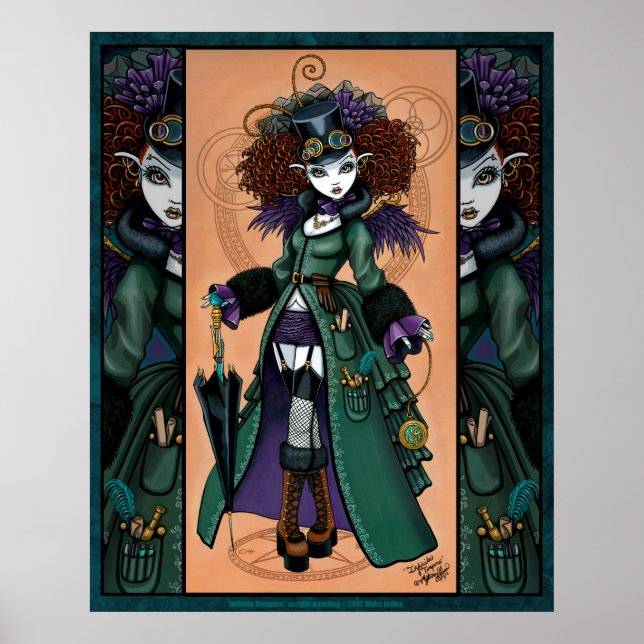 Steampunk Vampire Temps Voyageur Temple Poster (Devant)