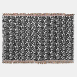 Steampunk Victorian Cat Throw Blanket