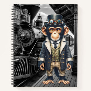 Steampunk Victorian Chimpanzee World Traveller Notebook
