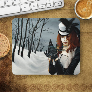 Steampunk Victorian Dragonfly Mouse Pad