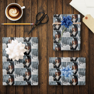 Steampunk Victorian Dragonfly Wrapping Paper Sheet