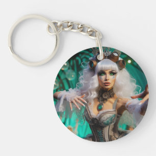 Steampunk Victorian Futuristic Green Dancer