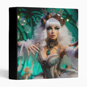 Steampunk Victorian Futuristic Green Dancer Binder
