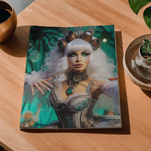 Steampunk Victorian Futuristic Green Dancer Tissue Paper