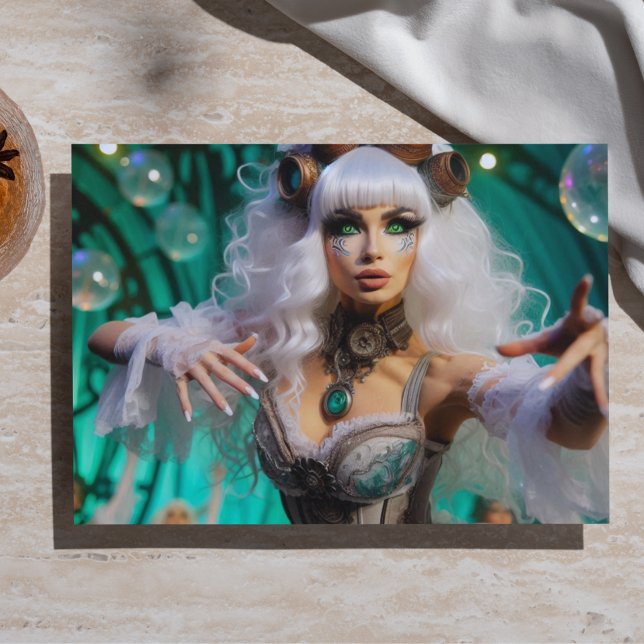 Steampunk Victorian Futuristic Green Dancer Tissue Paper (Creator Uploaded)