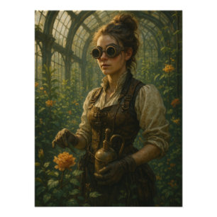 Steampunk Victorian Gardener Art Photo Print