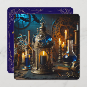 Steampunk Victorian Gothic Scientists Lab Spooky Invitation