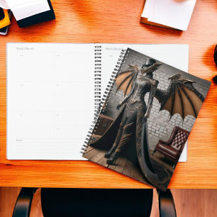 Steampunk Victorian Industrial Lady Dragon Rider Planner
