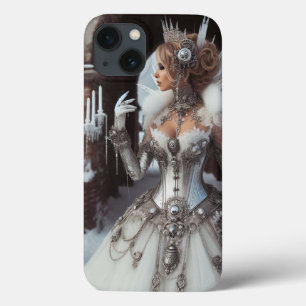 Steampunk Victorian Industrial Winter Ice Queen iPhone 13 Case
