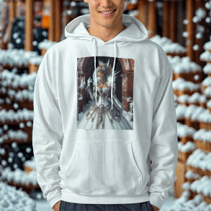 Steampunk Victorian Industrial Winter Ice Queen Hoodie