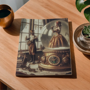 Steampunk Victorian Music Snow Globe Performers Tissue Paper