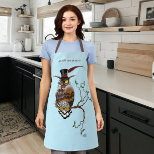 Steampunk Victorian Owl Apron