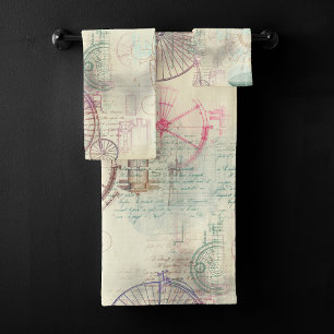 Steampunk victorien Watercolor Grunge Pastel