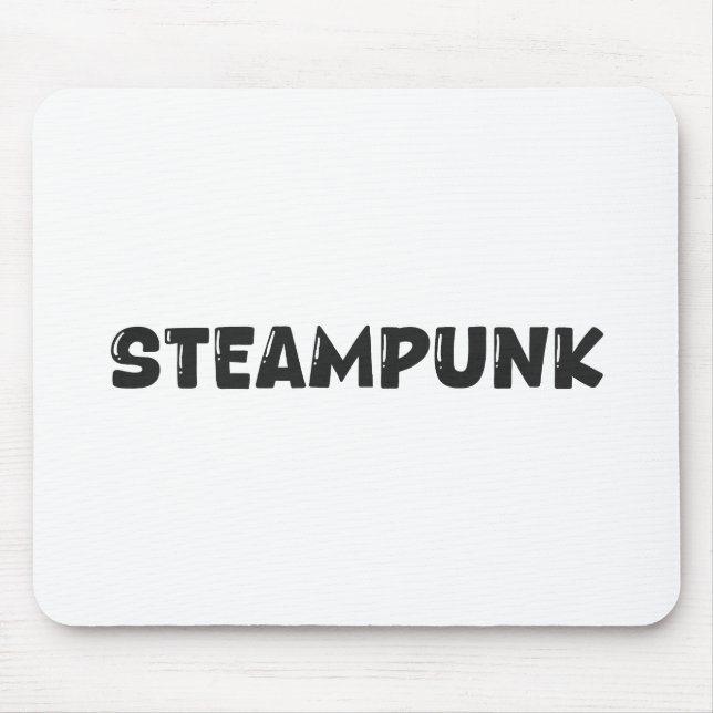 Steampunk Vintage Art – Typography Mousepad (Front)