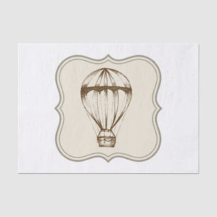Steampunk Vintage Hot Air Balloon Tissue Paper