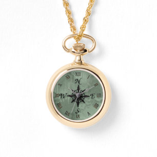 Steampunk Vintage Old Compass Rose Design Watch