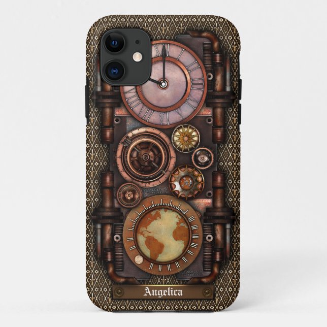 Steampunk Vintage Timepiece #1C Case-Mate iPhone Case (Back)