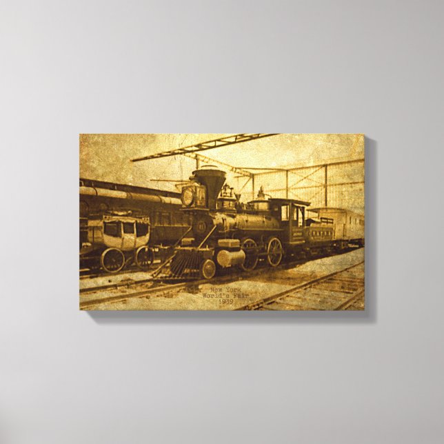 Steampunk Vintage Train on canvas (Front)