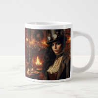 Steampunk Vintage Victorian Lady Christmas Red