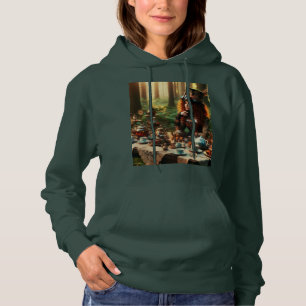 Steampunk Vintage Victorian Lady Mad Hatter Hoodie