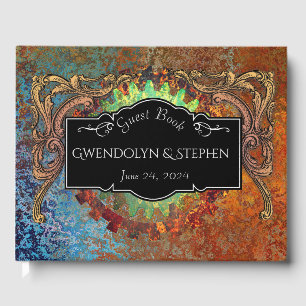 Steampunk Vintage Wedding Personalized Guest Book