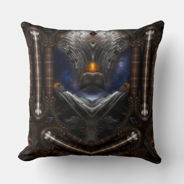 Steampunk Visions Throw Pillow (Front)