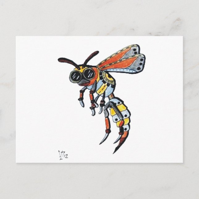 Steampunk Wasp.jpg Postcard (Front)