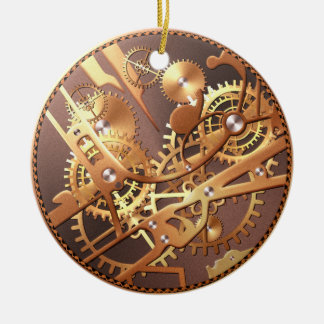 steampunk watch gears ceramic ornament