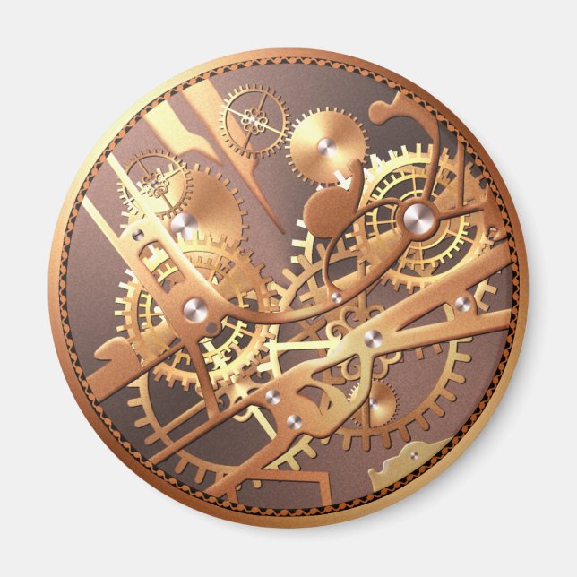 steampunk watch gears magnet (Front)