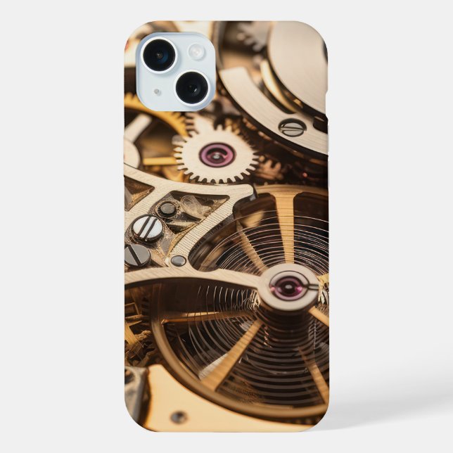 Steampunk watch inner workings iPhone case (Back)