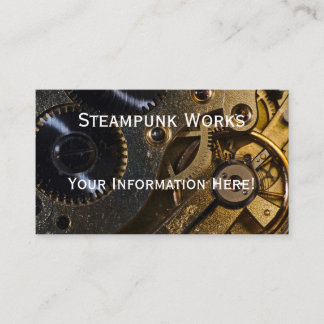 Steampunk Watch Mechanism Business Card