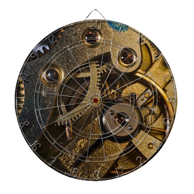 Steampunk Watch Mechanism Dartboard (Front)