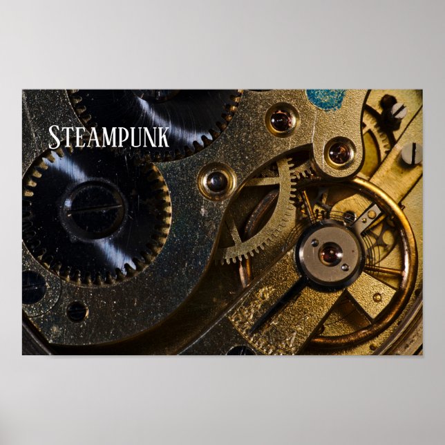 Steampunk Watch Mechanism Poster (Front)