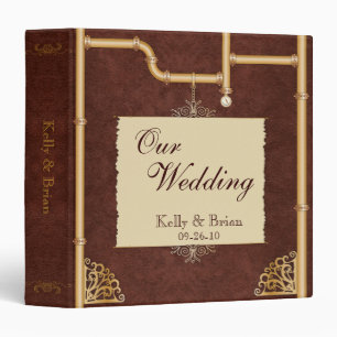 Steampunk Wedding Album or Planner Binder