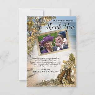 Steampunk Wedding by the Ocean Thank You Card