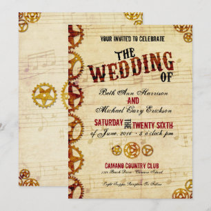Steampunk Wedding Invitation