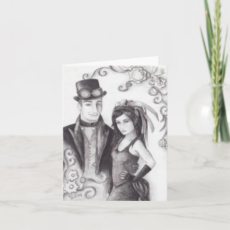 Steampunk Wedding - Notecard