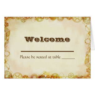 Steampunk Wedding, place card