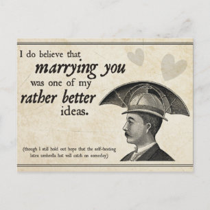 Steampunk Wedding Postcard