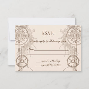 Steampunk Wedding Reception Invitation