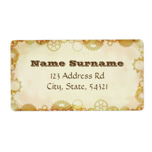 Steampunk Wedding, shipping labels