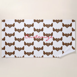 Steampunk Winged Heart with Gears Thunder_Cove Beach Towel