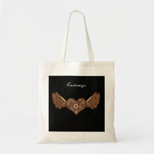Steampunk Winged Heart with Gears Thunder_Cove Tote Bag